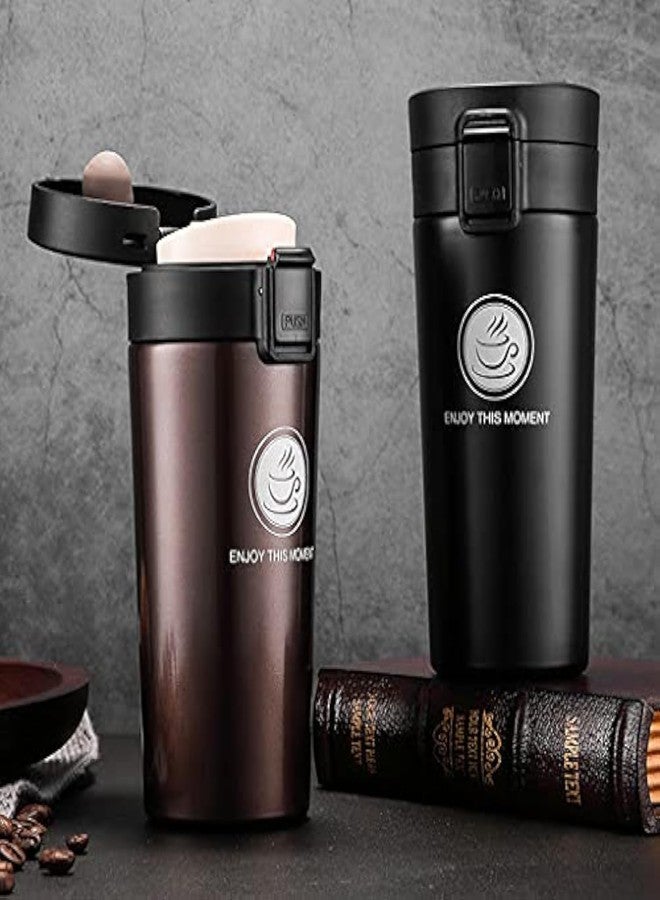 Wosta Coffeemate 380ml Insulated Travel Coffee Mug with Lid, Stainless Steel Double-Wall Vacuum Mug for Hot & Cold Drinks, Compact Reusable Tea & Coffee Cup - Image 1